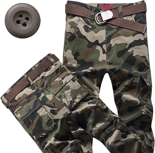 Vista 3 de Men Sweatpants Men's Cargo Pants Cargo Trousers Hiking Pants 8 Pocket Plain Comfort Breathable Pants for Men