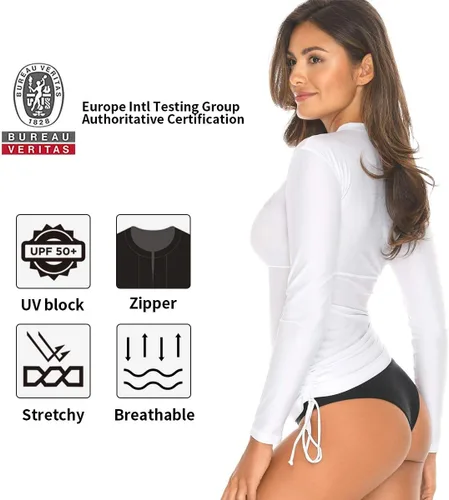Vista 2 de RELLECIGA Rashguard de manga larga para mujer