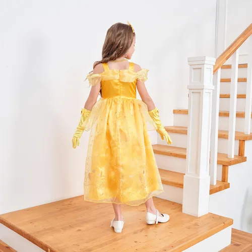 Vista 2 de GZ-LAOPAITOU Princess Dress Up Clothes for Little Girls Halloween Birthday Christmas Party Cosplay Costume