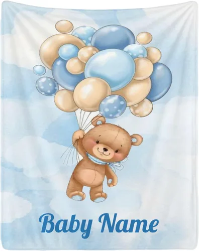 Vista 10 de Manta personalizada con nombre para adolescentes, niñas, niños, mantas de bebé personalizadas de franela ultra suave y acogedora, manta con nombre