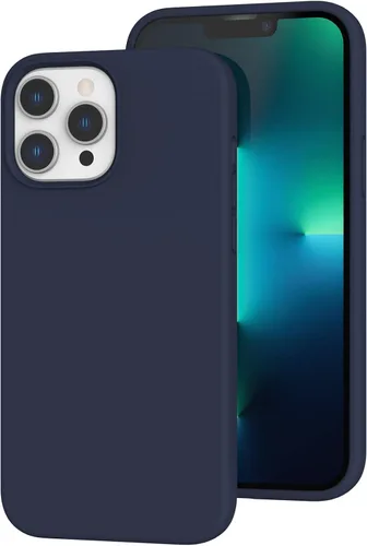 Vista 75 de Funda de silicona líquida compatible con iPhone 12 Pro Max 6.7 pulgadas, funda de gel de protección completa con forro de microfibra, funda