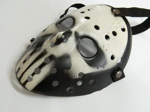 Vista 2 de Dead Head Props DHP Modified Punisher Jason - Disfraz de hockey para Halloween, máscara de fiesta, Naranja