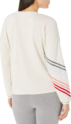 Vista 2 de PJ Salvage Camiseta de manga larga Happy Vibes para mujer