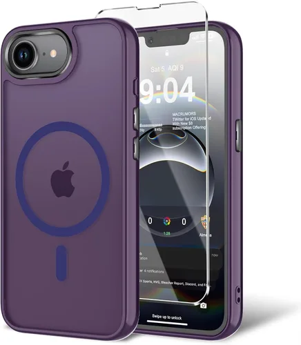 Vista 74 de Funda para iPhone 11 con protector de pantalla, compatible con MagSafe, ultra delgada, translúcida, mate, a prueba de golpes, color negro
