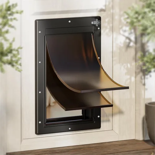 Vista 11 de Puerta XL para Perro para Puerta, Puerta Extra Grande para Perro de Plástico Resistente a la Oxidación para Puertas Interiores y Exteriores, Puerta