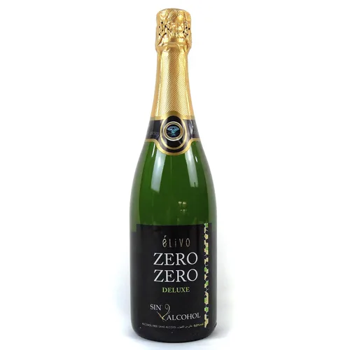 Vista 2 de Elivo Zero Zero Deluxe - Desalcoholizado espumoso 0.0% sin alcohol burbujeante de España, seco, bajo en azúcar, bajo en calorías