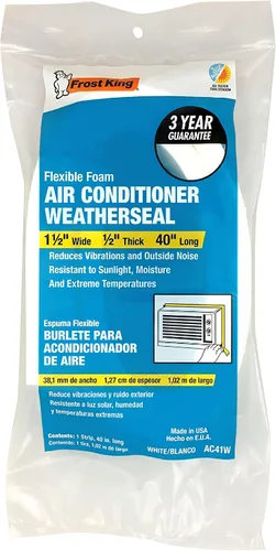 Vista 2 de Frost King AC41WA Sello de Espuma para Aire Acondicionado, Resistente 1-1/2" de Ancho, 1/2" de Grosor, 40" de Largo, Blanco