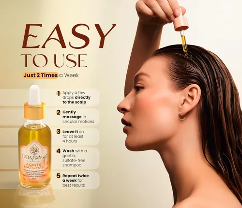 Vista 5 de IUBA NATURAL HAIR GROWTH AND CARE Aceite orgánico para el cuero cabelludo y el cabello - Aceite natural para el crecimiento y reparación del cabello