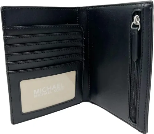 Vista 3 de Michael Kors Jet Set - Funda para pasaporte de viaje, multicolor, Negro-Plata, Cartera