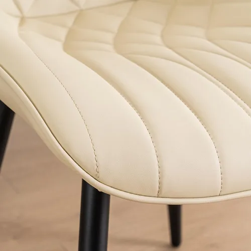 Vista 6 de YOUNUOKE Juego de 2 Sillas de Comedor de Mediados de Siglo Modernas Silla de Cocina Cómodas Sillas Tapizadas de Cuero Sintético Sillas de Cena