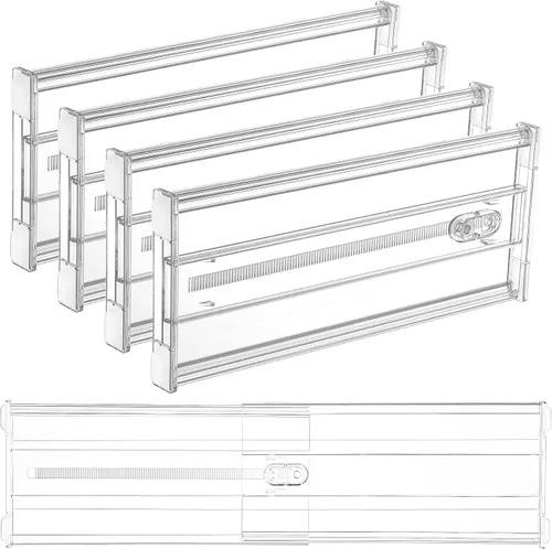 Vista 12 de Vtopmart Separadores de cajones de 2.36” con inserciones expandibles, organizador de cajones de cocina ajustable de 12.8"-22.3", separador