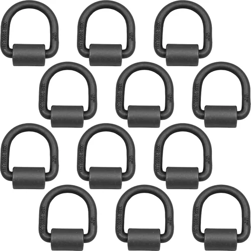 Vista 8 de dreamdragon Anillo en D Forjado de Soldadura Resistente de 1/2" - Anillo en D de 12,000 Libras para Amarre de Remolque para Remolque, Carga