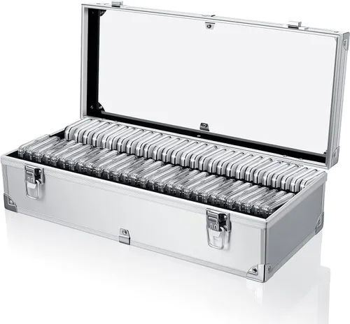 Vista 11 de Funrous Caja de Almacenamiento de Monedas de Aluminio 100/50/20 Slabs para Portadores de Slabs Suministros para Colección y Almacenamiento Caja