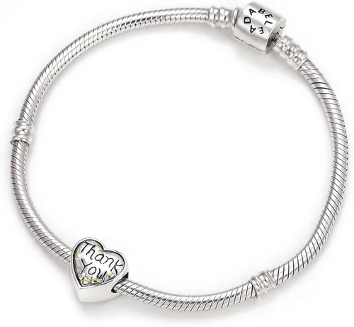 Vista 2 de Adabele Pulsera de plata de ley maciza hipoalergénica con forma de corazón para todos los demás, collar de pulsera para mujer, regalo personalizado