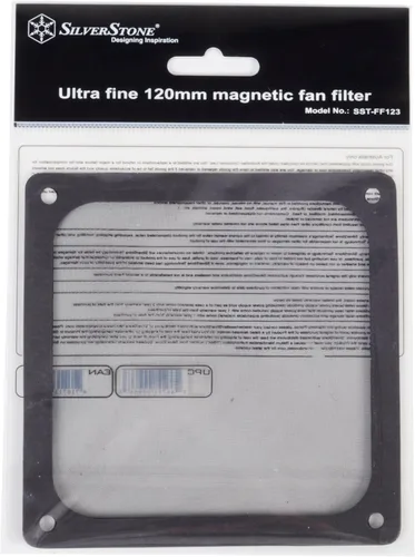 Vista 2 de SilverStone Technology SST-FF123B - Filtro de ventilador ultrafino de 4.724 in con enfriamiento magnético