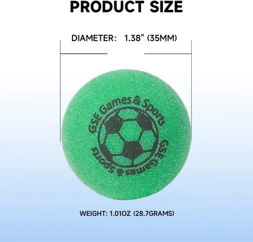 Vista 2 de GSE Games & Sports Expert Tamaño reglamentario 1.365 pulgadas de repuesto de futbolín, pelotas de fútbol oficiales de mesa de torneo, accesorios