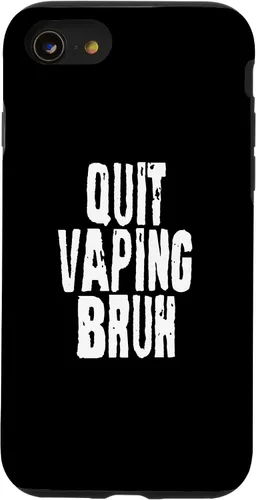 Vista 13 de iPhone 14 Quit Vaping Bruh Funny Anti Vaping Anti Vape Concientización Caso