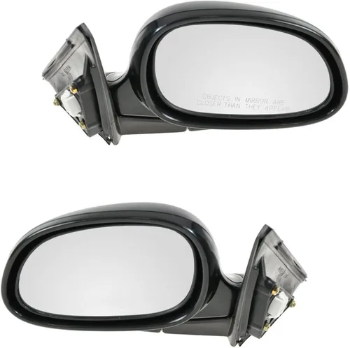 Vista 155 de TRQ Conjunto de 2 piezas de espejo lateral para conductor y pasajero, ajuste eléctrico, sin calefacción, sin memoria, color negro, compatible