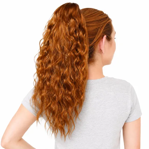 Vista 11 de REECHO Extensión de cola de caballo, extensiones de cabello rizado de cola de caballo de 18 pulgadas, extensiones de cabello sintético natural