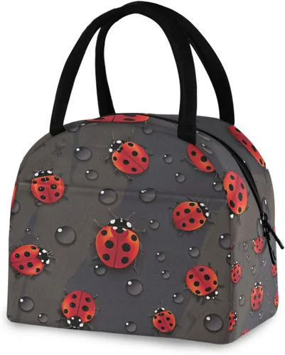 Vista 8 de Blueangle Lonchera con diseño de mariposa para mujer, bonita lonchera aislada con forro a prueba de fugas