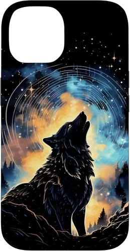 Vista 4 de Howling Wolf Space Galaxy Stars Wolves Animal Case for iPhone 17