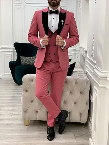 Vista 5 de Traje formal para niños, 3 piezas, ajustado, esmoquin de primera clase