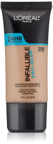 Vista 15 de L'Oreal Paris Base de maquillaje Infallible Pro-Glow hasta 24 horas, Creme Cafe, 1 onza líquida.