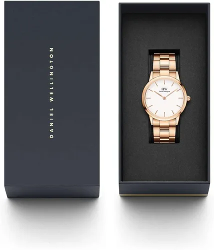 Vista 8 de Daniel Wellington Iconic Link Reloj pulsera de eslabones de oro rosa o plata