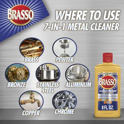 Vista 2 de Brasso Pulidor de metales multiuso, 8 oz