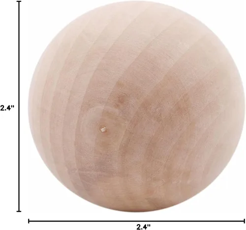 Vista 8 de 2 paquetes de bolas de madera de 2.402 in/2.4 pulgadas, bola de madera de repuesto para decantadores de vino de vidrio y jarras superior