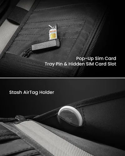 Vista 4 de Carteras para pasaporte T03, Gris, Cartera Rfid