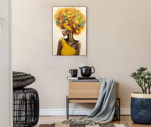 Vista 255 de Arte de pared afroamericano, decoración de rey y reina bailarín negro para sala de estar, arte de pareja de amor negro para dormitorio, lienzo
