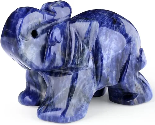Vista 10 de Decoración de elefante de cuarzo rosa, cristales rosados, piedras curativas, figura de bolsillo, estatua de cristal natural, escultura tallada a