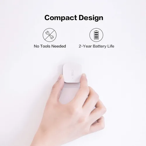 Vista 7 de Aqara - Sensor de temperatura y humedad Zigbee, termómetro inalámbrico higrómetro para automatización del hogar, monitoreo remoto, requiere Aqara