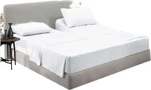 Vista 32 de Top Split Queen - Juego de sábanas de cabeza flexible para colchón de número para cama de bolsillo profundo, 1800 hilos, súper suave y fresco, juego