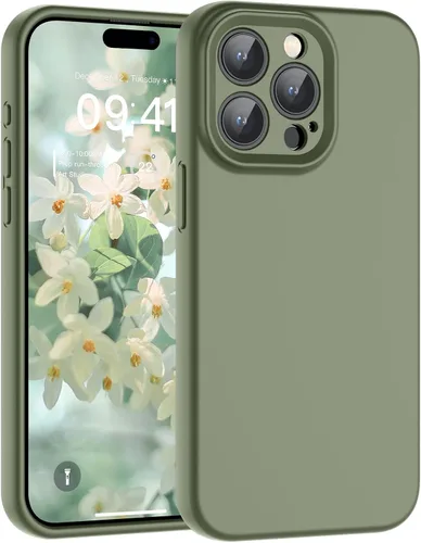 Vista 218 de SUPFINE - Funda diseñada para iPhone 12, silicona líquida premium con [forro de microfibra suave antiarañazos][protección de cámara mejorada], funda