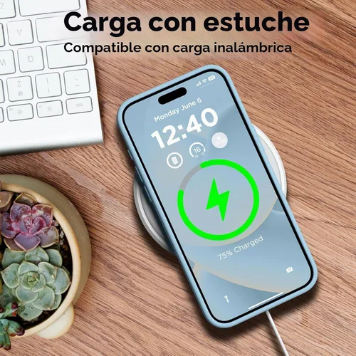 Vista 5 de Compatible con iPhone 15 Pro Max Case, Funda de Silicona Líquida, Funda Protectora de Cuerpo Completo a Prueba de Golpes Delgada y Fina