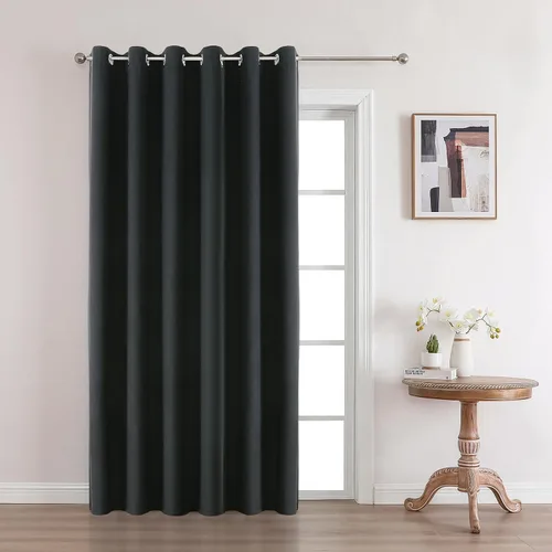 Vista 14 de Joydeco Cortinas opacas de 72 pulgadas de largo, 2 paneles burg, cortinas de oscurecimiento de habitación para dormitorio, cortinas térmicas Negro