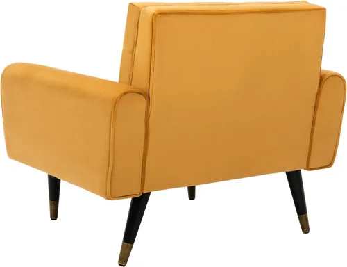Vista 7 de Safavieh Inicio Amaris Retro Glam Caléndula Terciopelo y Negro Copetudo Accent Silla