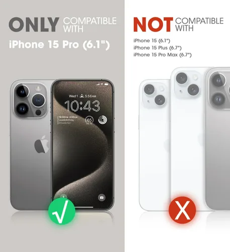 Vista 2 de SUPCASE Unicon Beetle Mag XT - Funda para iPhone 15 Pro con soporte, compatible con MagSafe, funda magnética resistente y resistente para iPhone 15