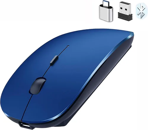 Vista 3 de PEIBO Ratón inalámbrico Bluetooth para portátil Mac, Mac, MacBook, iPad, MacBook Air, MacBook Pro, PC, computadora de escritorio, Windows, Chromebook