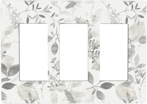 Vista 25 de Placa de Pared en Blanco de 1-Gang Sin Dispositivo Beige Lindo Vintage Boho de los 70s Hongo Fungus Planta Floral Botánica Libélula Interruptor
