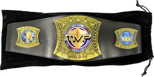 Vista 3 de Medallas expresas MVP Jugador más valioso campeón campeón campeonato cuero cinturón persona