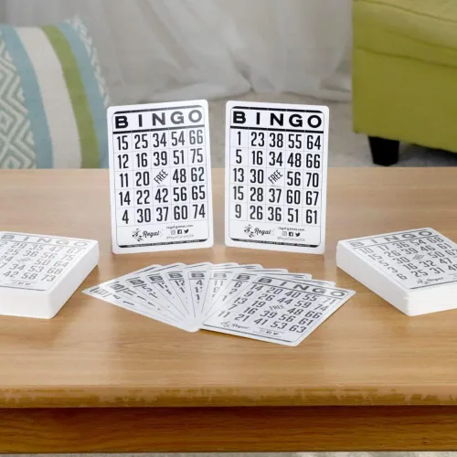 Vista 5 de Regal Bingo - Hojas de bingo clásicas de solo 6 x 4 pulgadas, hojas de bingo blancas reutilizables para noches de juegos familiares, fiestas