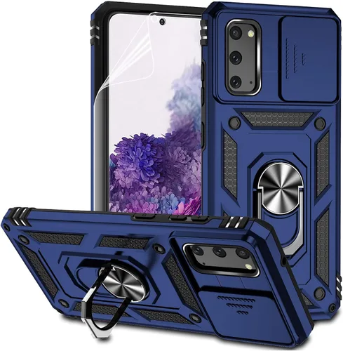 Vista 11 de Funda para Samsung Galaxy S20 con cubierta para lente de cámara, protector de pantalla HD, doble capa de grado militar, probada contra caídas