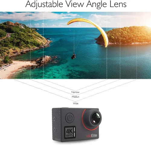 Vista 7 de AKASO V50 Elite 4K60fps Pantalla táctil WiFi Cámara de acción Control de voz EIS 131 pies Cámara impermeable 8X Zoom Control remoto