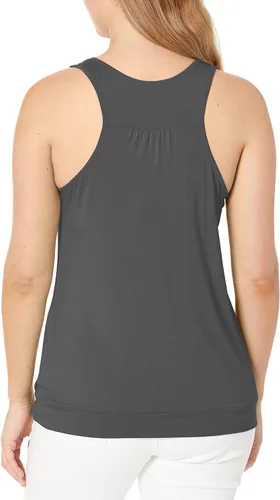 Vista 2 de Traleubie - Camiseta sin mangas para mujer con cuello redondo y ajuste holgado
