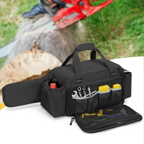 Vista 8 de samdew Estuche de transporte para motosierra de 10 y 12 pulgadas compatible con motosierra eléctrica inalámbrica EGO Power+, bolsa de almacenamiento