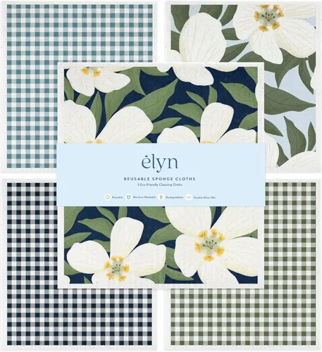 Vista 17 de ELYN Paños de cocina suecos, paños de esponja reutilizables y lavables, toallas de papel absorbentes para limpieza de cocina, platos, encimeras