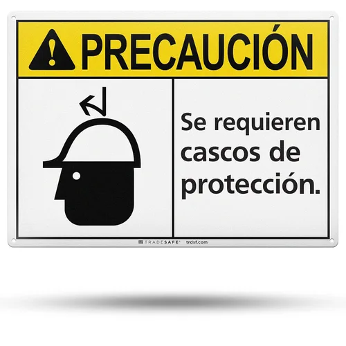 Vista 13 de TRADESAFE Letrero de protección ocular requerida de PPE – Letrero de pared, letrero de seguridad de aluminio de instalación rápida, reflector